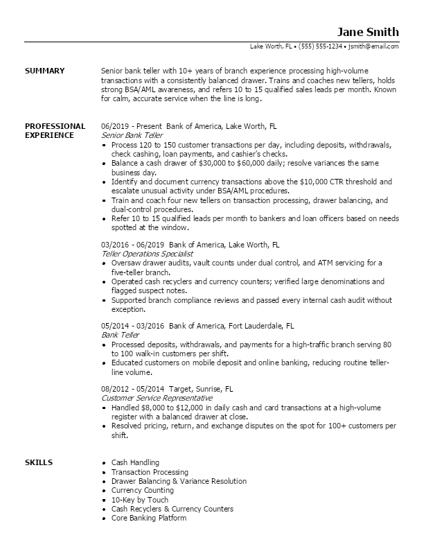 Professional II resume template
